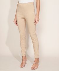 Calca-Legging-Feminina-Cintura-Alta-Texturizada-de-Poa-Bege-9958223-Bege_1