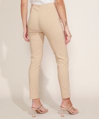 Calca-Legging-Feminina-Cintura-Alta-Texturizada-de-Poa-Bege-9958223-Bege_2