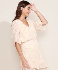Saia-Feminina-Midi-Texturizada-Estampada-em-Camadas-com-Babado-e-Fenda-Bege-Claro-9959545-Bege_Claro_4