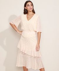 Saia-Feminina-Midi-Texturizada-Estampada-em-Camadas-com-Babado-e-Fenda-Bege-Claro-9959545-Bege_Claro_5