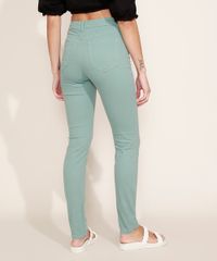 Calca-de-Sarja-Feminina-Super-Skinny-Cintura-Alta-Verde-9967156-Verde_2
