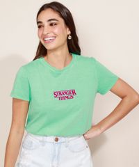 Blusa-Feminina-Stranger-Things-Flocada-Manga-Curta-Decote-Redondo-Verde-9974470-Verde_5