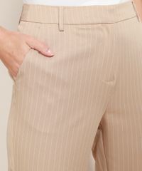 Calca-Social-Feminina-Reta-Cintura-Alta-Alfaiatada-Estampada-Risca-de-Giz-Bege-9958224-Bege_4