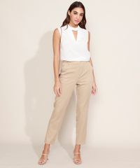 Calca-Social-Feminina-Reta-Cintura-Alta-Alfaiatada-Estampada-Risca-de-Giz-Bege-9958224-Bege_5