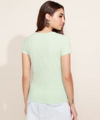 Blusa-Feminina--Nao-Olhe-para-Tras--Manga-Curta-Decote-Redondo-Verde-Claro-9968593-Verde_Claro_2