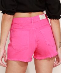 Short-de-Sarja-Feminino-Sawary-Boy-Cintura-Alta-com-Barra-Desfiada-Pink-9976442-Pink_2