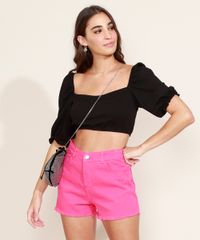 Short-de-Sarja-Feminino-Sawary-Boy-Cintura-Alta-com-Barra-Desfiada-Pink-9976442-Pink_5