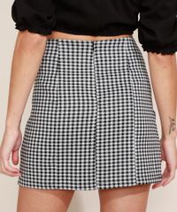 Saia-Feminina-Curta-Estampada-Xadrez-Vichy-com-Fenda-Preta-9982403-Preto_2