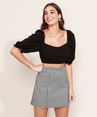Saia-Feminina-Curta-Estampada-Xadrez-Vichy-com-Fenda-Preta-9982403-Preto_6