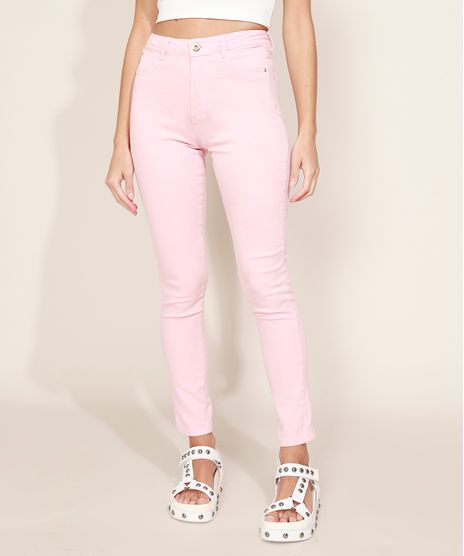 Calca-de-Sarja-Feminina-Sawary-Super-Skinny-Super-Lipo-Cintura-Alta-Rosa-Claro-9980098-Rosa_Claro_1