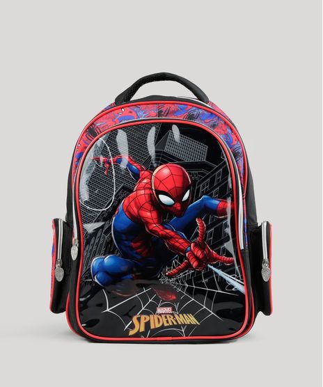 Mochila-Escolar-Infantil-Homem-Aranha-de-Costas-Preta-8744887-Preto_1