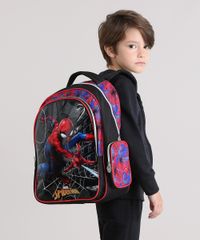 Mochila-Escolar-Infantil-Homem-Aranha-de-Costas-Preta-8744887-Preto_2