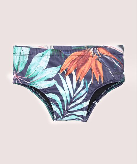 Sunga-Infantil-Kids-Tal-Pai-Tal-Filho-Pipe-Tradicional-Floral-Tropical-com-Cordao-Protecao-UV50--Azul-Marinho-9970420-Azul_Marinho_1