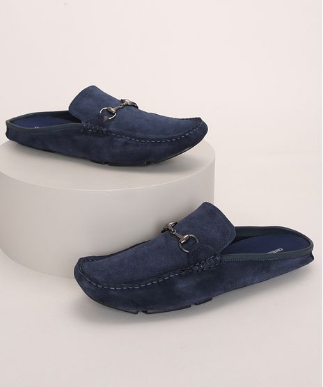 Mocassim-Mule-Masculino-Oneself-em-Suede-com-Fivela-Azul-Marinho-9974054-Azul_Marinho_1