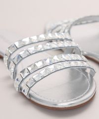 Rasteirinha-Feminina-Oneself-Metalizada-com-Pedras-Prateado-9977070-Prateado_6