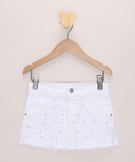 Short-Saia-de-Sarja-Infantil-com-Strass-Bolsos-e-Barra-Desfiada-Branco-9966238-Branco_1