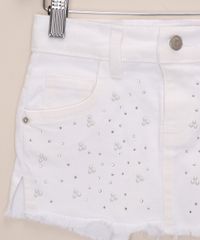 Short-Saia-de-Sarja-Infantil-com-Strass-Bolsos-e-Barra-Desfiada-Branco-9966238-Branco_3