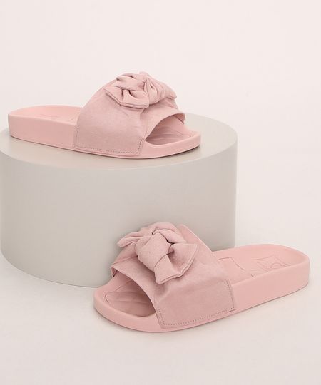 Chinelo-Slide-Infantil-Molekinha-em-Suede-com-Laco-Rosa-Claro-9975226-Rosa_Claro_1