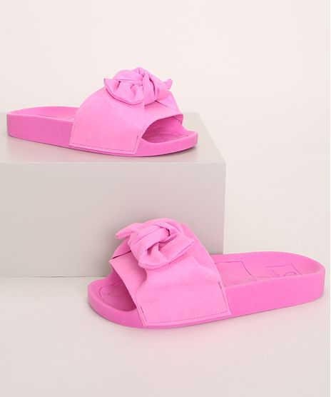 Chinelo-Slide-Infantil-Molekinha-em-Suede-com-Laco-Rosa-9975231-Rosa_1