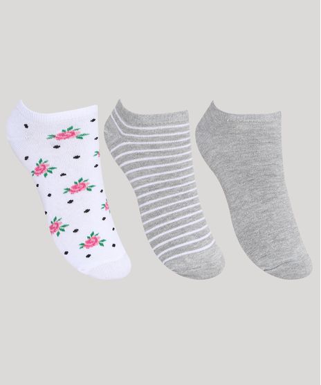 Kit-de-3-Meias-Feminino-Cano-Baixo-Estampado-Listrado-e-Floral-Multicor-9971698-Multicor_1