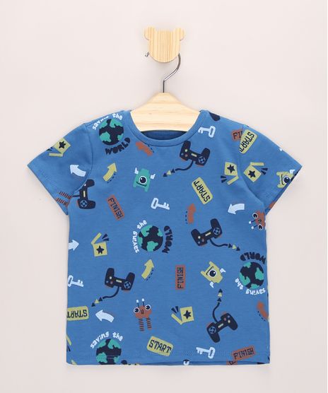Camiseta-Infantil-Estampada-Video-Game-Manga-Curta-Azul-9963804-Azul_1