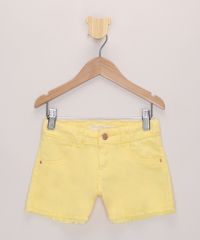 Short-de-Sarja-Infantil-com-Bolsos-e-Barra-Desfiada-Amarelo-9967116-Amarelo_1