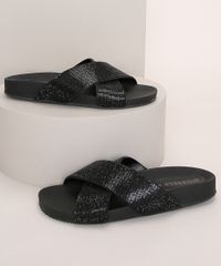 Rasteirinha-Feminina-Oneself-Tiras-Cruzadas-com-Brilho-Preta-9977066-Preto_1