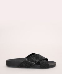 Rasteirinha-Feminina-Oneself-Tiras-Cruzadas-com-Brilho-Preta-9977066-Preto_2