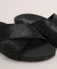 Rasteirinha-Feminina-Oneself-Tiras-Cruzadas-com-Brilho-Preta-9977066-Preto_3