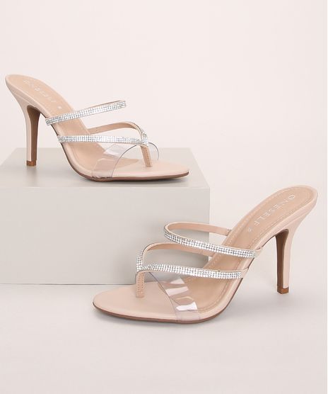 Tamanco-Feminino-Oneself-Salto-Alto-Fino-com-Strass-e-Vinil-Bege-9977069-Bege_1
