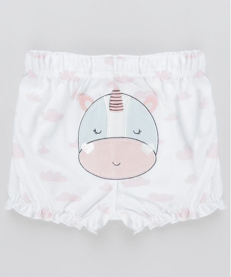 Short-Hipopotamo-Estampado-de-Nuvens-em-Algodao---Sustentavel-Off-White-8812189-Off_White_1