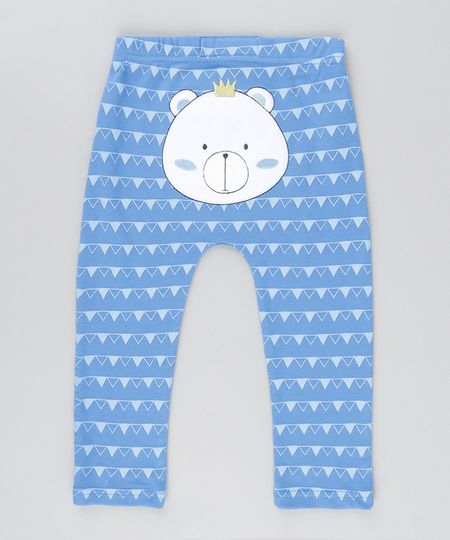 Calca-Ursinho-Estampada-Geometrica-em-Algodao---Sustentavel-Azul-8801434-Azul_1