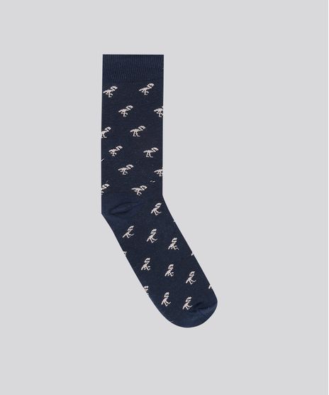 Meia-Estampada-de-Flamingos-Azul-Marinho-8999681-Azul_Marinho_1