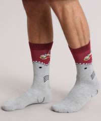 Meia-Estampada-de-Tubarao-Cinza-Mescla-9076282-Cinza_Mescla_2