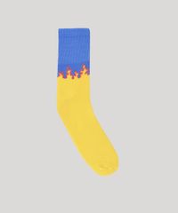 Meia-com-Estampada-de-Chamas-Amarela-9076227-Amarelo_1