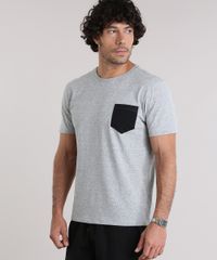 Camiseta-com-Bolso-Contrastante-Cinza-Mescla-9047850-Cinza_Mescla_1