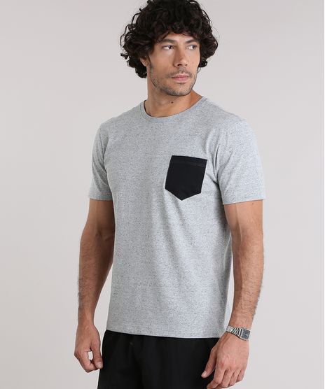 Camiseta-com-Bolso-Contrastante-Cinza-Mescla-9047850-Cinza_Mescla_1