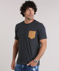 Camiseta-com-Bolso-Contrastante-Cinza-Mescla-Escuro-9047850-Cinza_Mescla_Escuro_1