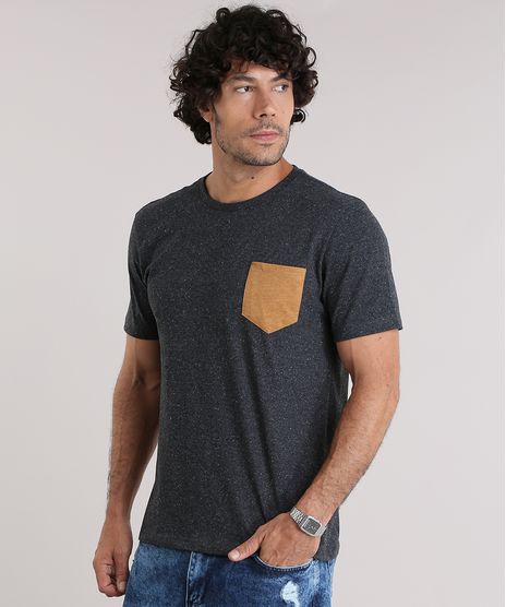 Camiseta-com-Bolso-Contrastante-Cinza-Mescla-Escuro-9047850-Cinza_Mescla_Escuro_1