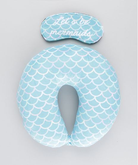 Kit-de-Apoio-de-Cabeca---Tapa-Olho-Estampado--Let-s-Be-Mermaids--Azul-9005193-Azul_1