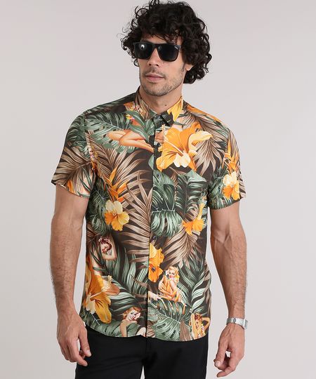 Camisa-Estampada-Floral-Tropical-Marrom-8971071-Marrom_1 Camisa-Estampada-Floral-Tropical-Marrom-8971071-Marrom_1