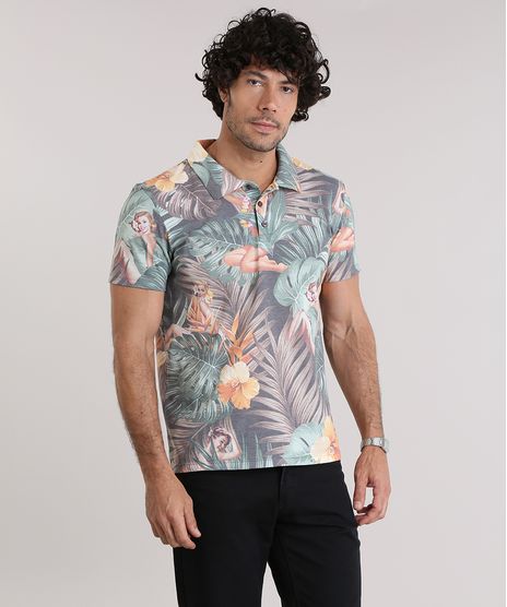 Polo-em-Piquet-Estampada-Tropical-Verde-8972052-Verde_1