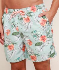 Short-Masculino-Estampado-Floral-com-Cordao-Verde-Claro-9948164-Verde_Claro_1