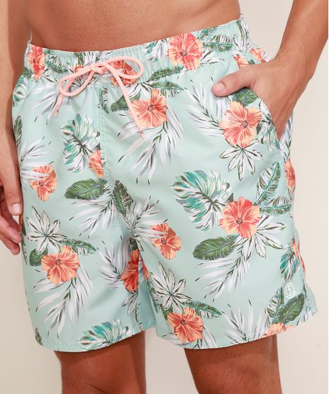 Short-Masculino-Estampado-Floral-com-Cordao-Verde-Claro-9948164-Verde_Claro_1