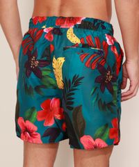 Short-Masculino-Estampado-Floral-com-Cordao-Verde-Escuro-9948159-Verde_Escuro_2