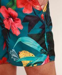 Short-Masculino-Estampado-Floral-com-Cordao-Verde-Escuro-9948159-Verde_Escuro_5