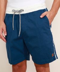 Bermuda-de-Sarja-Masculina-Relaxed-com-Vivos-Azul-Marinho-9974562-Azul_Marinho_1