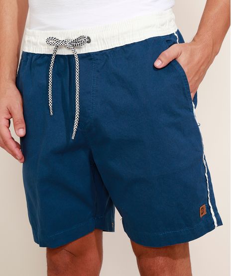 Bermuda-de-Sarja-Masculina-Relaxed-com-Vivos-Azul-Marinho-9974562-Azul_Marinho_1