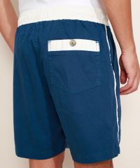 Bermuda-de-Sarja-Masculina-Relaxed-com-Vivos-Azul-Marinho-9974562-Azul_Marinho_2