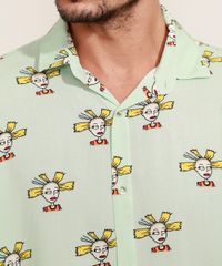 Camisa-Masculina-Estampada-Os-Anjinhos-Manga-Curta-Verde-Claro-9968732-Verde_Claro_4